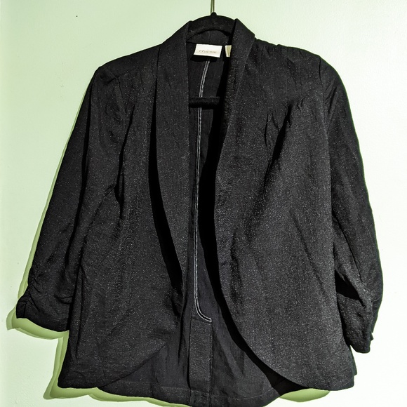 Chicos Black Jacket sz 0 (Women's 6-8) Like New! - Picture 3 of 9
